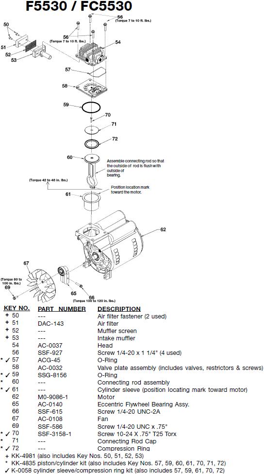 Devilbiss F5530 Pump Breakdown